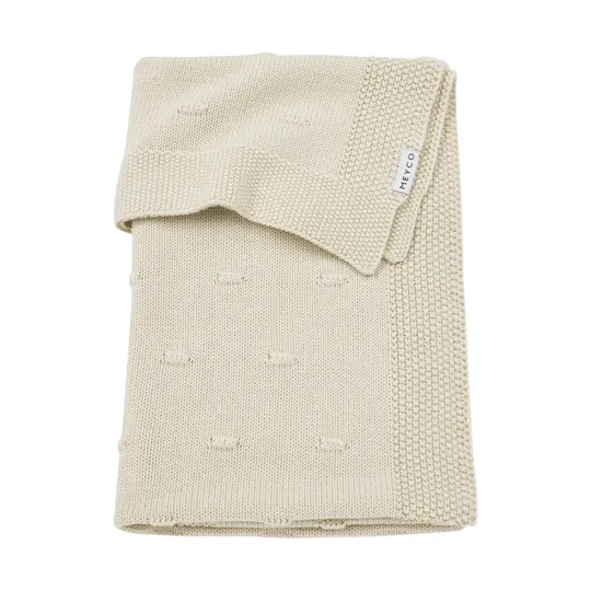 Meyco Baby Ledikantdeken Knots Soft Sand 100 x 150 cm