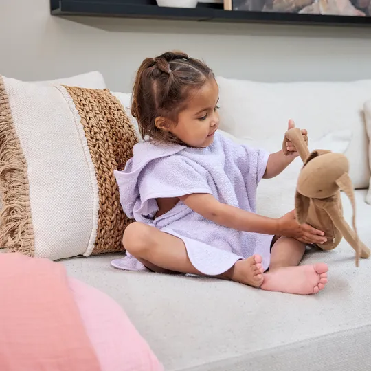 Meyco Baby Wavy Badponcho - 1-3 jaar - Badstof