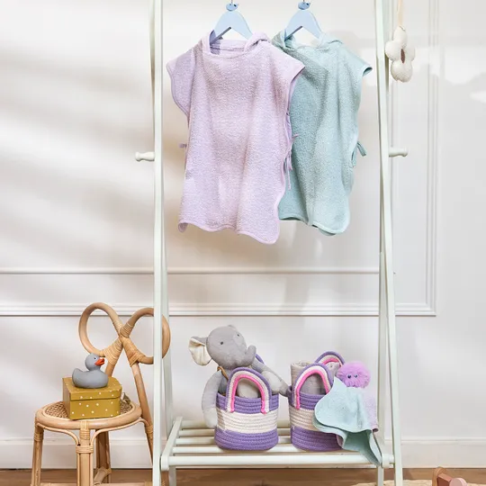 Meyco Baby Wavy Badponcho - 1-3 jaar - Badstof