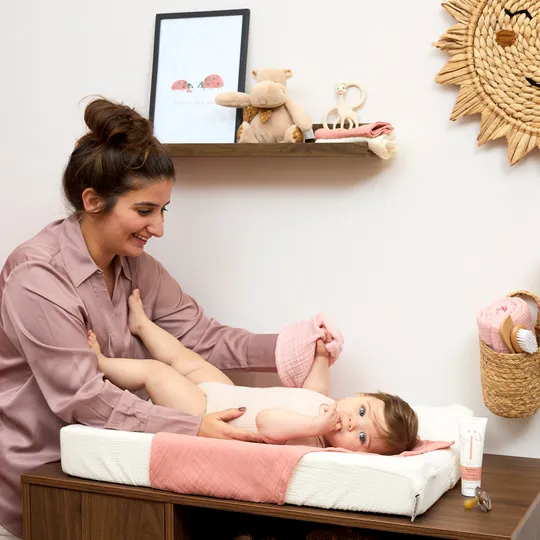 Meyco Baby Uni Aankleedkussenhoes - 50 x 70 cm - Pre-Washed Hydrofiel - Naturel 