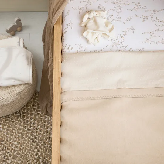 Meyco Baby Ledikantdeken Geweven Uni Sand 100 x 150 cm