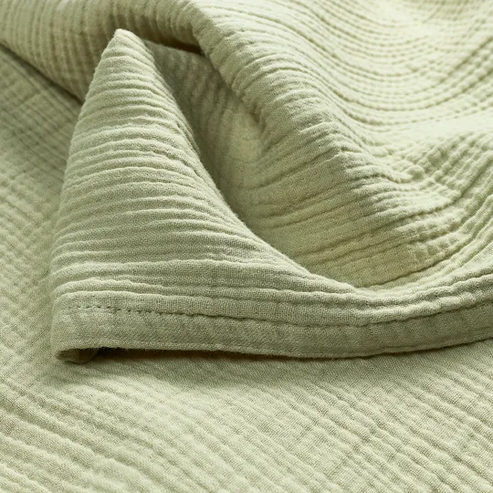 Meyco Baby Hydrofiel Ledikantlaken - Uni - Soft Olive - 100x150 cm 