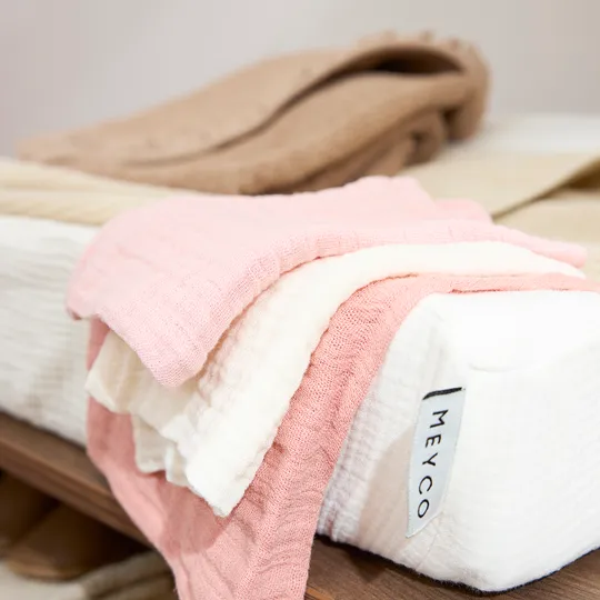 Meyco Baby Uni Monddoekjes - 3 Stuks - Pre-Washed Hydrofiel - 30 x 30 cm 