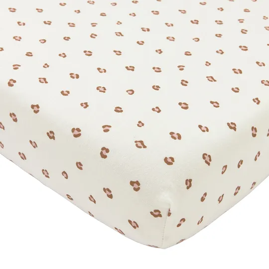 Meyco Hoeslaken Print - 50 x 90 cm - Jersey - Mini Panther Soft Pink