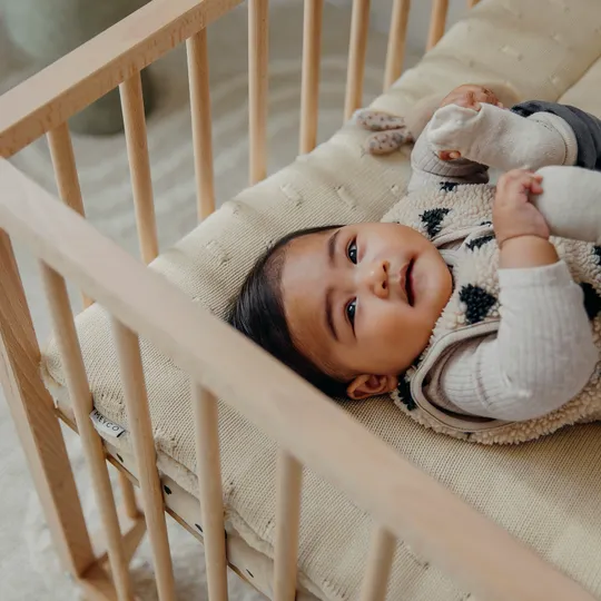 Meyco Hoeslaken Print - 75 x 95 cm - Jersey - Sweet Heart Soft Sand/Black