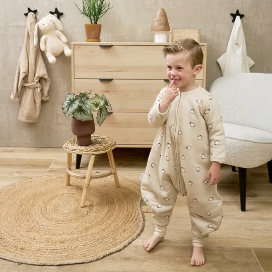 Meyco Baby Slaapzak Jumper Winter Winter Penguin Soft Sand 92 cm