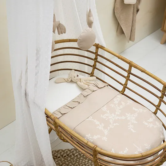 Meyco Baby Ledikantdeken Geweven Branches Sand 100 x 150 cm