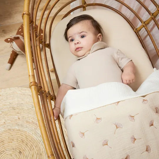 Meyco Baby Hydrofiel Ledikant Laken - Uni - Naturel - 100x150 cm 