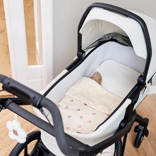 Meyco Baby Gingko Wiegdeken - 75 x 100 cm - Pre-Washed hydrofiel - Soft Sand