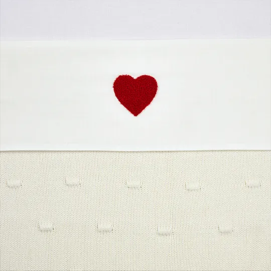Meyco Baby Ledikantlaken Sweet Heart Red 100 x 150 cm