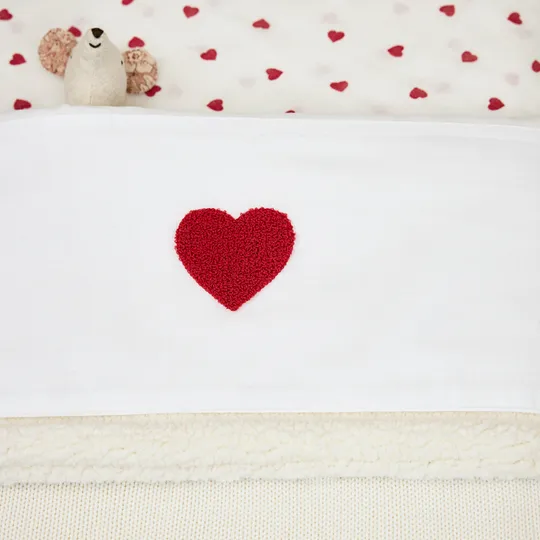 Meyco Baby Wieglaken Sweet Heart Red 75 x 100 cm