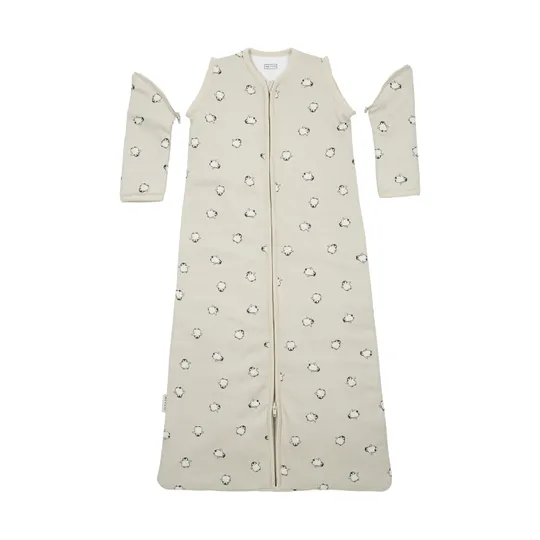 Meyco Baby Slaapzak Met Afritsbare Mouwen Penguin Soft Sand 