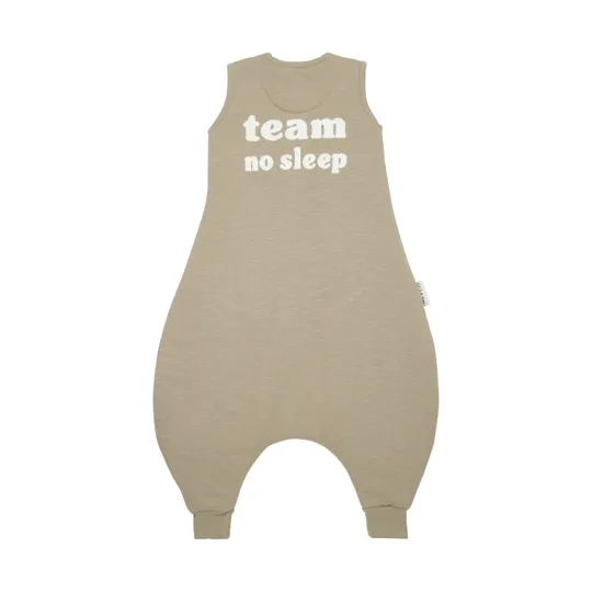 Meyco Baby Slaapzak Jumper Winter Slub Met Team No Sleep Applicatie Taupe / Offwhite