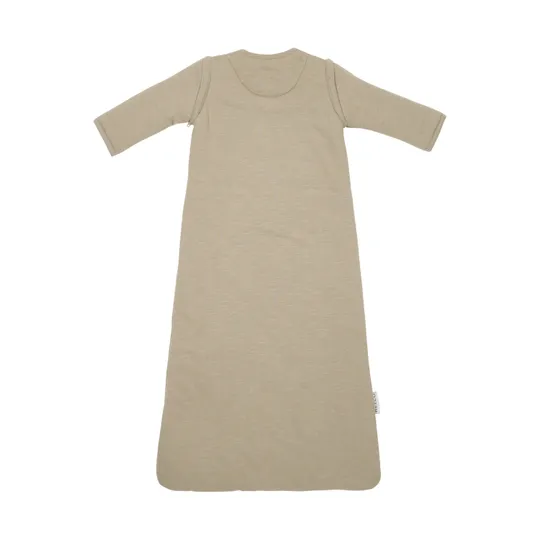Meyco Baby Smile Slaapzak Met Afritsbare mouw - 90 cm - Slub - Taupe/Offwhite