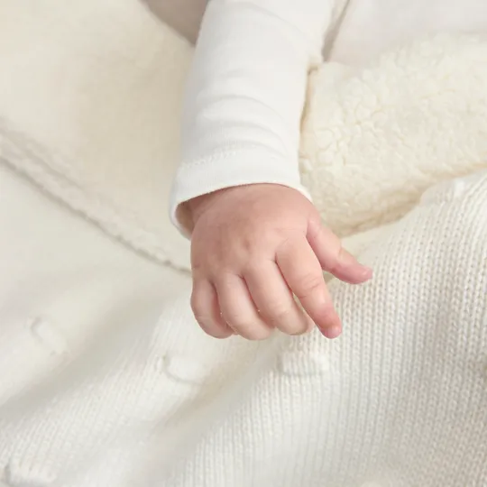 Meyco Baby Ledikantdeken Teddy Knots Offwhite 100 x 150 cm