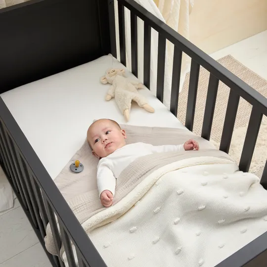 Meyco Baby Ledikantdeken Teddy Knots Offwhite 100 x 150 cm