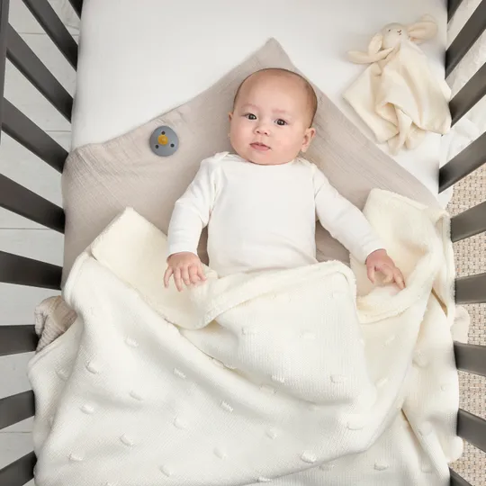 Meyco Baby Wiegdeken Teddy Knots Offwhite 75 x 100 cm