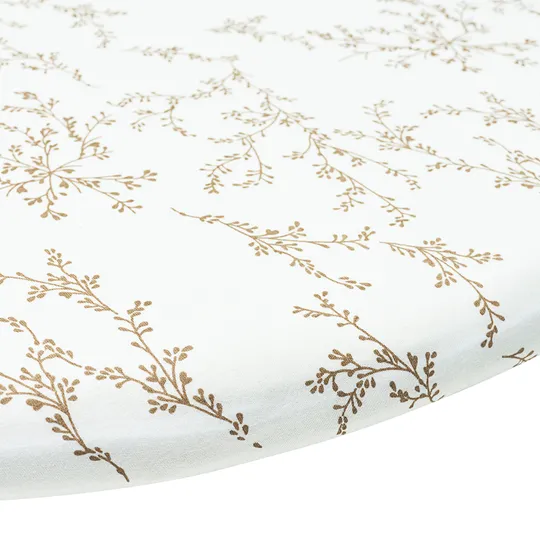 Meyco Hoeslaken Rond Print - 90/95 cm - Jersey - Branches Sand