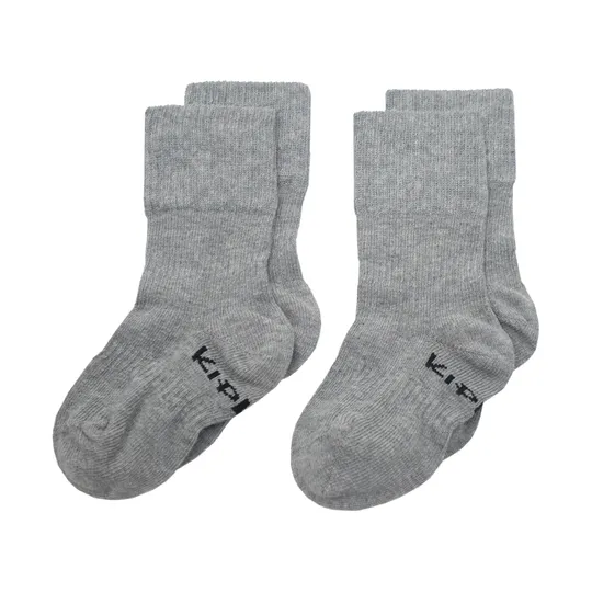 KipKep Blijf-Sokjes - 12-18 Mnd - 2 Pack - Grey