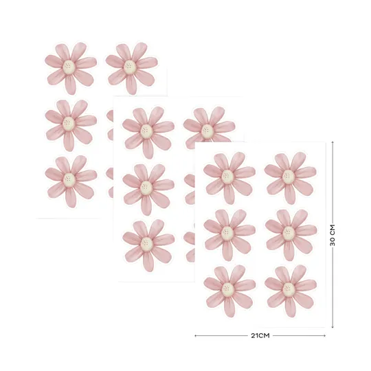 Little Dutch Muurstickers Flowers Fairy Garden - 3x A4 Size Sheets