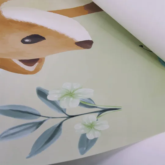 Little Dutch Wallpaper Circle Forest Friends 100 cm