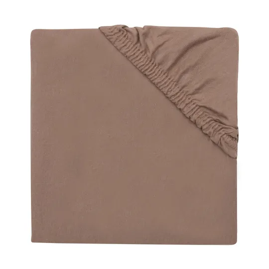 Jollein Hoeslaken Jersey 40/50x80/90cm - Milky Coffee