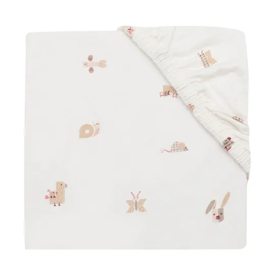 Jollein Hoeslaken Jersey 70/75x140/150cm - Animal Friends