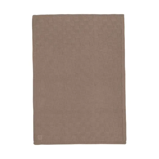 Jollein Deken Wieg - Box Knit - 75 x 100 cm - Milky Coffee