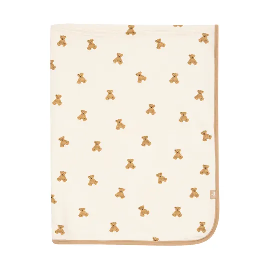 Jollein Wiegdeken - 75 x 100 cm - Mini Teddy Bear - Little Waffle