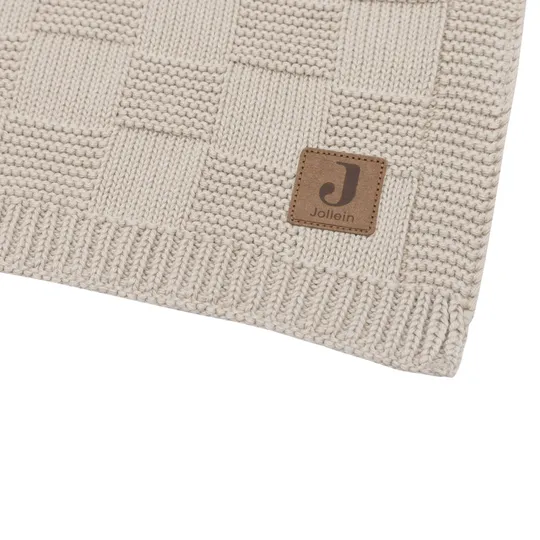 Jollein Deken Ledikant - Box Knit - 100 x 150 cm - Warm Sand