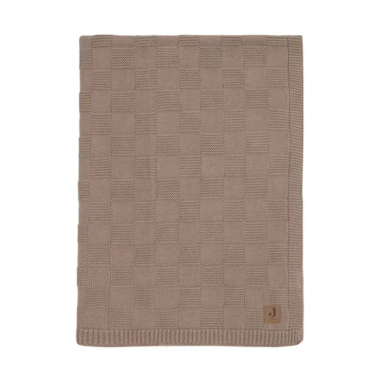 Jollein Deken Ledikant - Box Knit - 100 x 150 cm - Milky Coffee