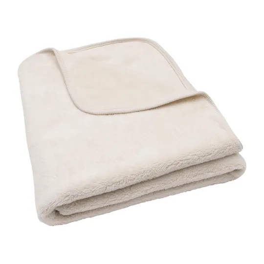 Jollein Deken Ledikant – Basic Jersey/Sherpa – 100 x 150 cm – Oatmeal