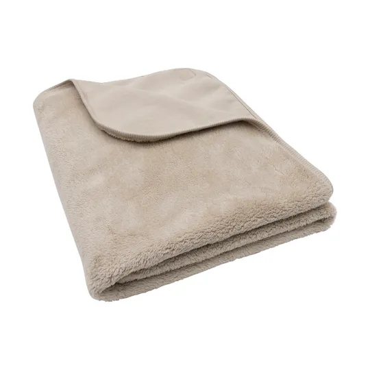 Jollein Deken Ledikant – Basic Jersey/Sherpa – 100 x 150 cm – Warm Sand