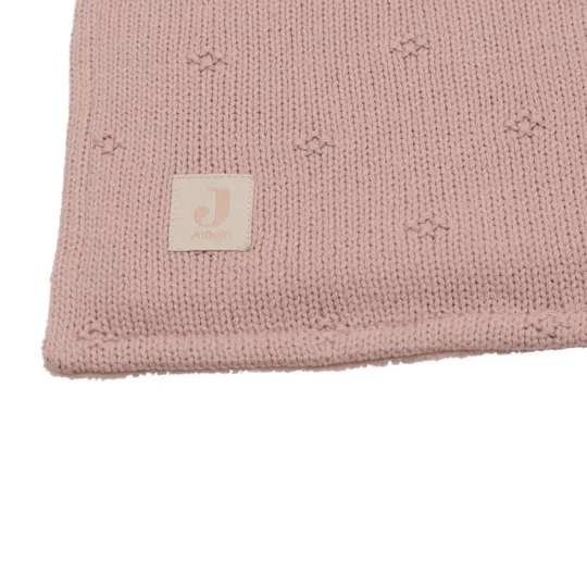 Jollein Cosy Knit Wiegdeken - 75x100cm - Wild Rose/Velvet