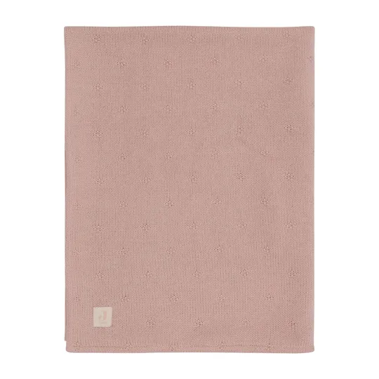 Jollein Cosy Knit Wiegdeken - 75x100cm - Wild Rose/Velvet