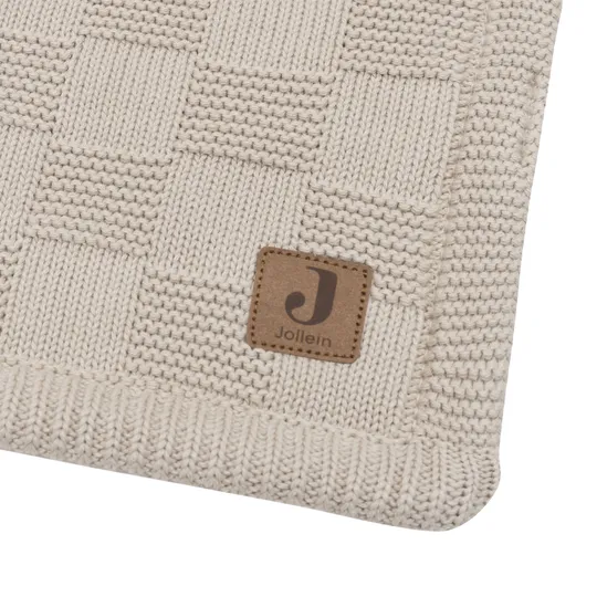 Jollein Deken Wieg Box Knit - Velvet - 75 x 100 cm - Warm Sand