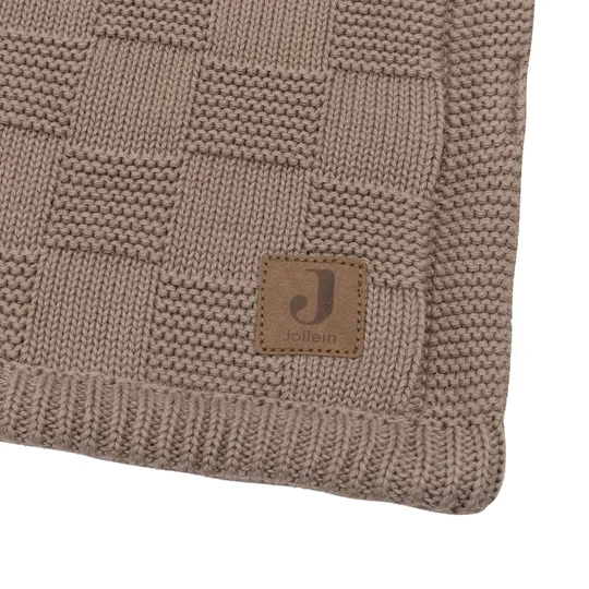 Jollein Deken Wieg Box Knit - Velvet - 75 x 100 cm - Milky Coffee