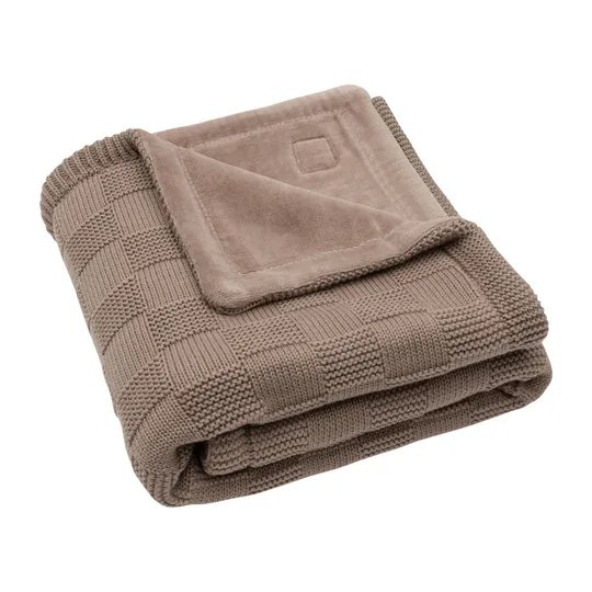Jollein Deken Wieg Box Knit - Velvet - 75 x 100 cm - Milky Coffee