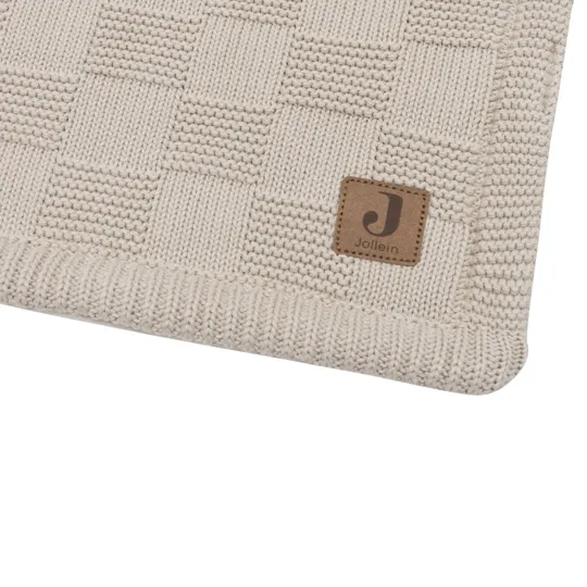 Jollein Deken Ledikant Box Knit - Velvet - 100 x 150 cm - Warm Sand
