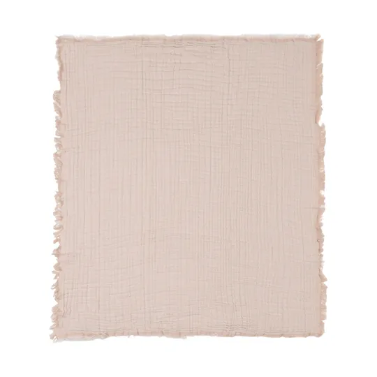 Jollein Ledikantdeken Fringe Moonstone / Ivory GOTS 120 x 120 cm
