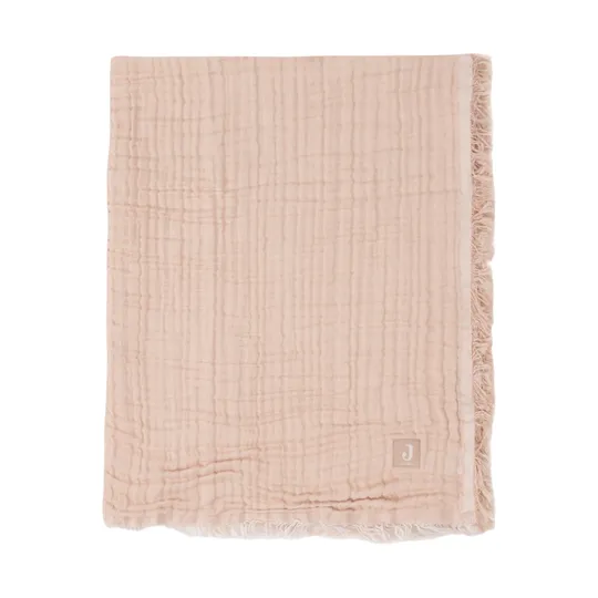 Jollein Ledikantdeken Fringe Moonstone / Ivory GOTS 120 x 120 cm