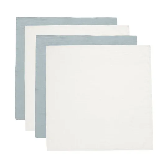 Jollein Hydrofiele Doek Small - 4 Stuks - 70 x 70 cm - Sea Green/Ivory