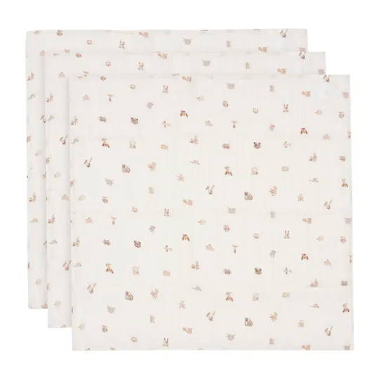 Jollein Tetra Doek Small 70x70 cm 3 Stuks