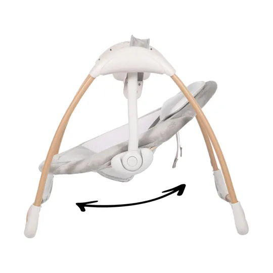Bo Jungle B-Portable Swing Dolphy Wood Pure White