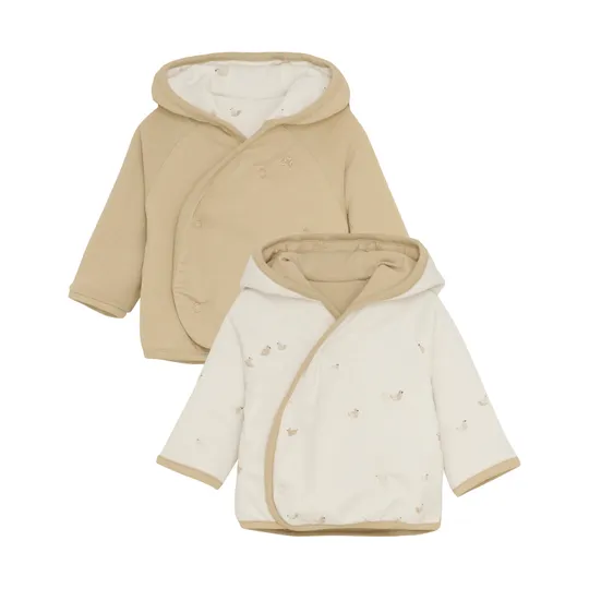 Noppies Nuru Jasje - Animals - Maat 50 - Offwhite