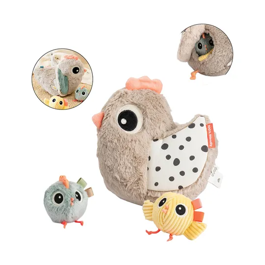 Done by Deer Hide&Seek Activity Toy - Clucky - Sand