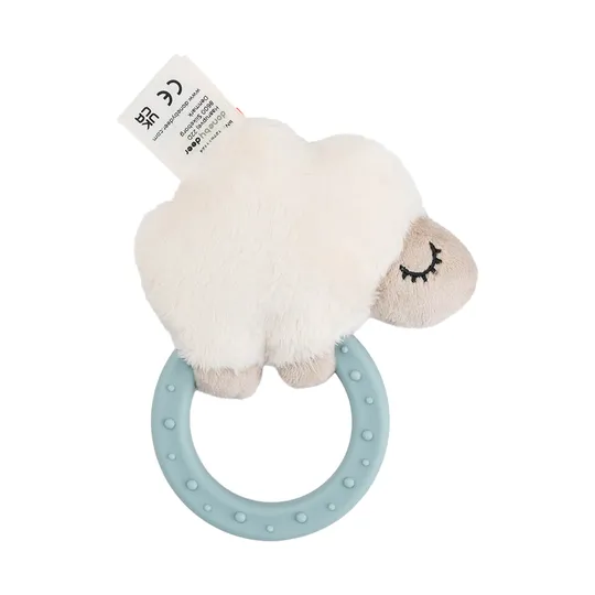 Done By Deer Sensorische Rammelaar Met Bijtring - Sheepy Blue