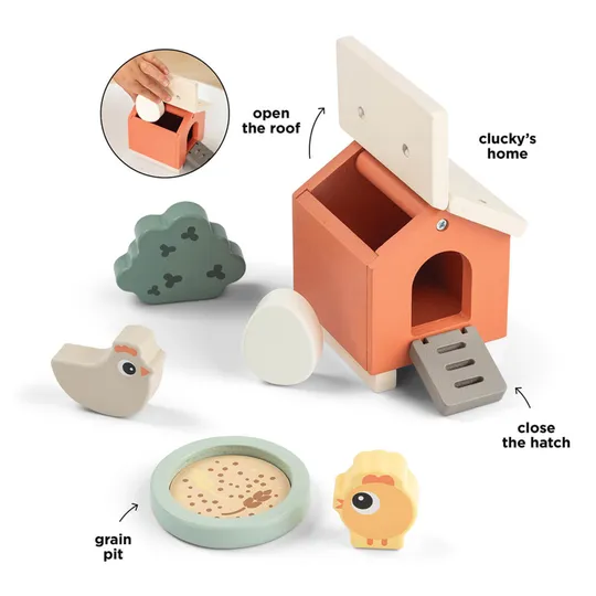 Done By Deer Speelset - Tiny Farm Clucky - Colour Mix