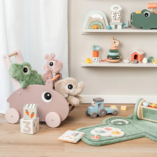 Done By Deer Croco Knuffelvriendje - 28 cm - Green