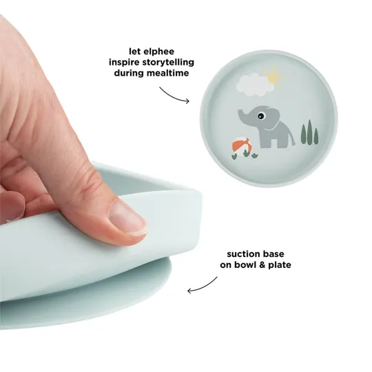 Done By Deer Stick & Stay Bord - Playground - Rond - 18 cm - Blue